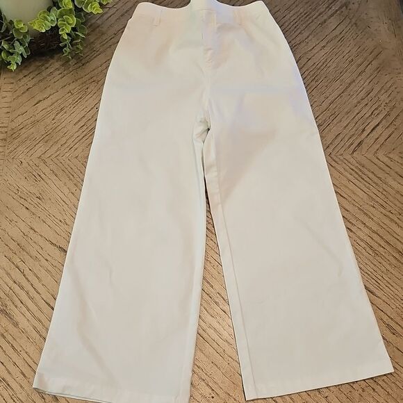 White Wide-Leg Trouser Size 7/8 - Picture 1 of 12